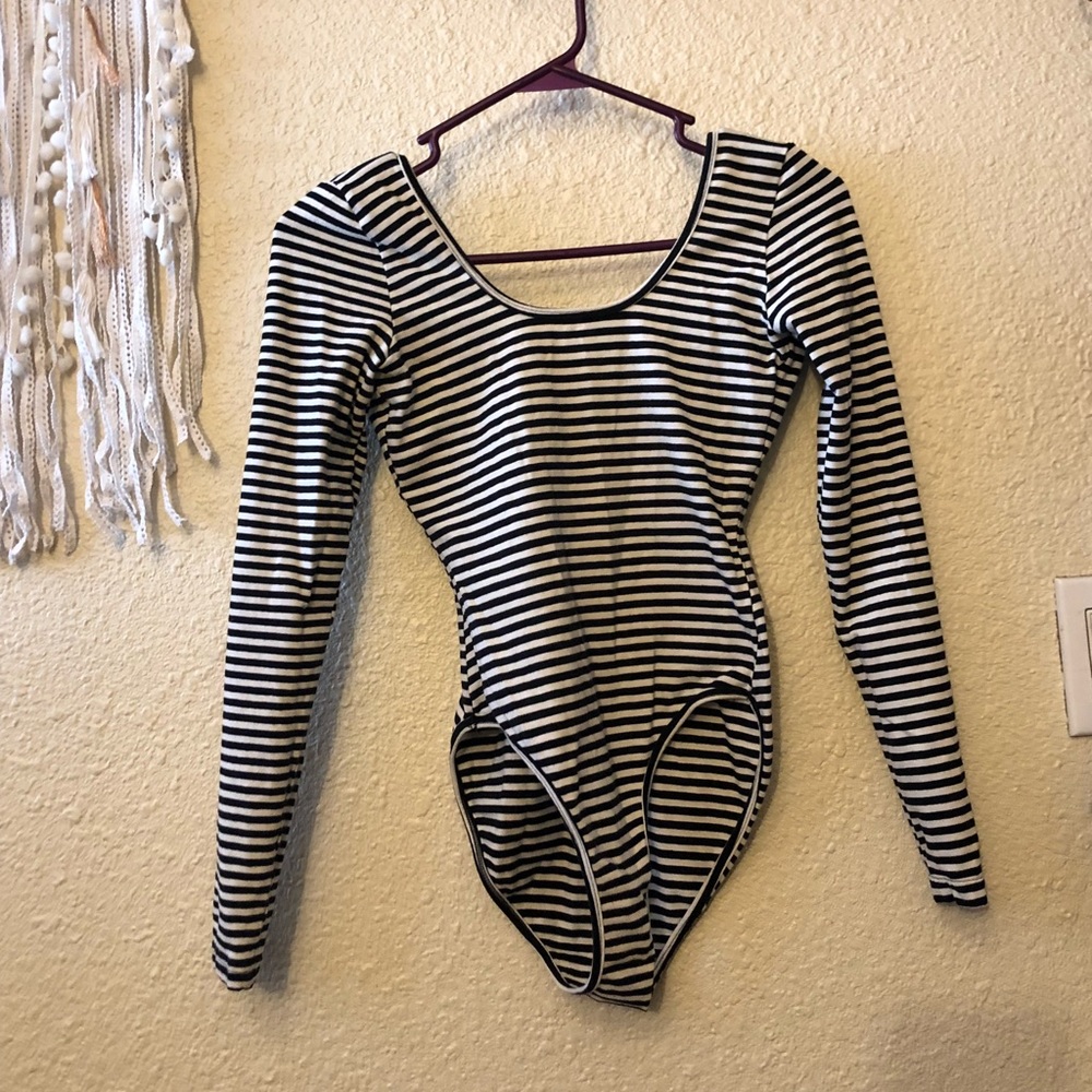 American Apparel striped bodysuit